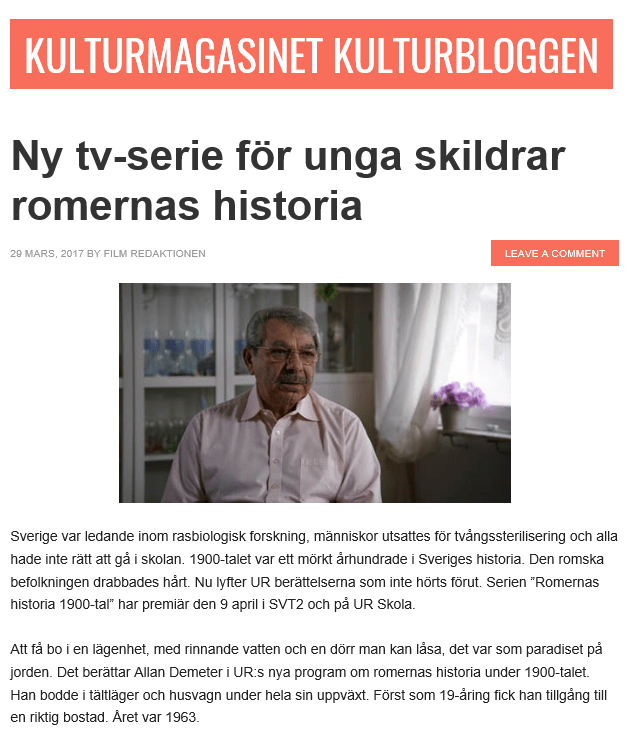 kulturmagasinet blog romerna